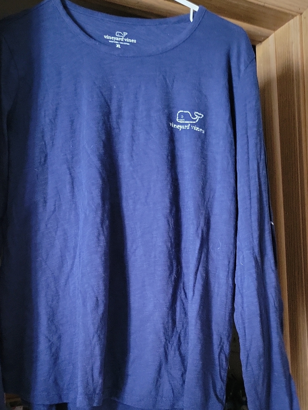 Vineyard Vines Navy Long-Sleeve Whale Tee
